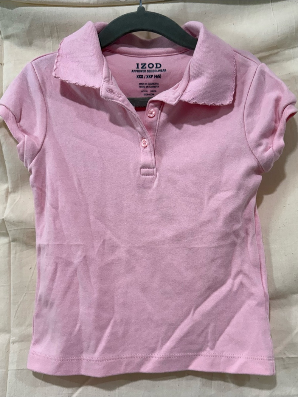 Izod Girls' Light Pink Polo Shirt